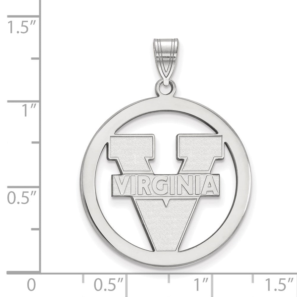 Sterlingsilber Rhodiniert Logoart University Of Virginia Groß Kreis Anhänger