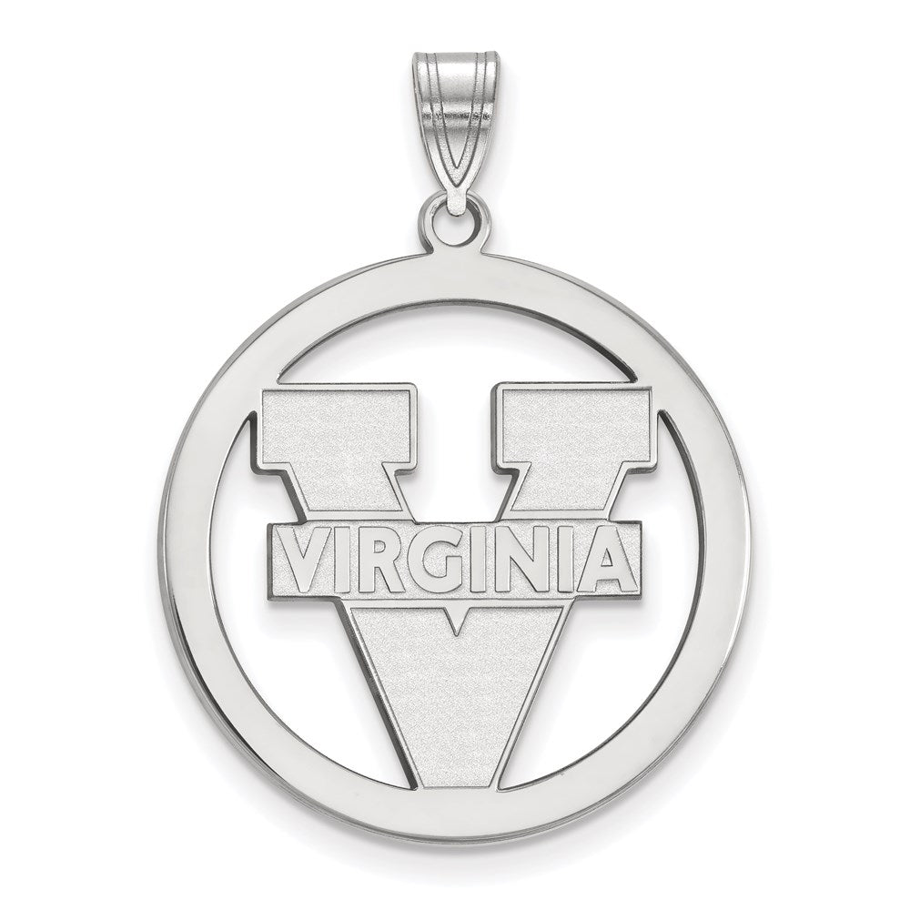 Sterlingsilber Rhodiniert Logoart University Of Virginia Groß Kreis Anhänger