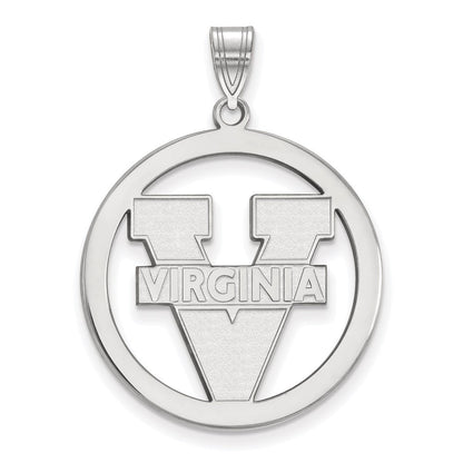 Sterlingsilber Rhodiniert Logoart University Of Virginia Groß Kreis Anhänger