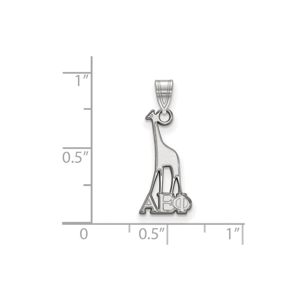 Sterlingsilber Rhodiniert Logoart Alpha Epsilon Phi Sorority Symbol Klein Anhänger