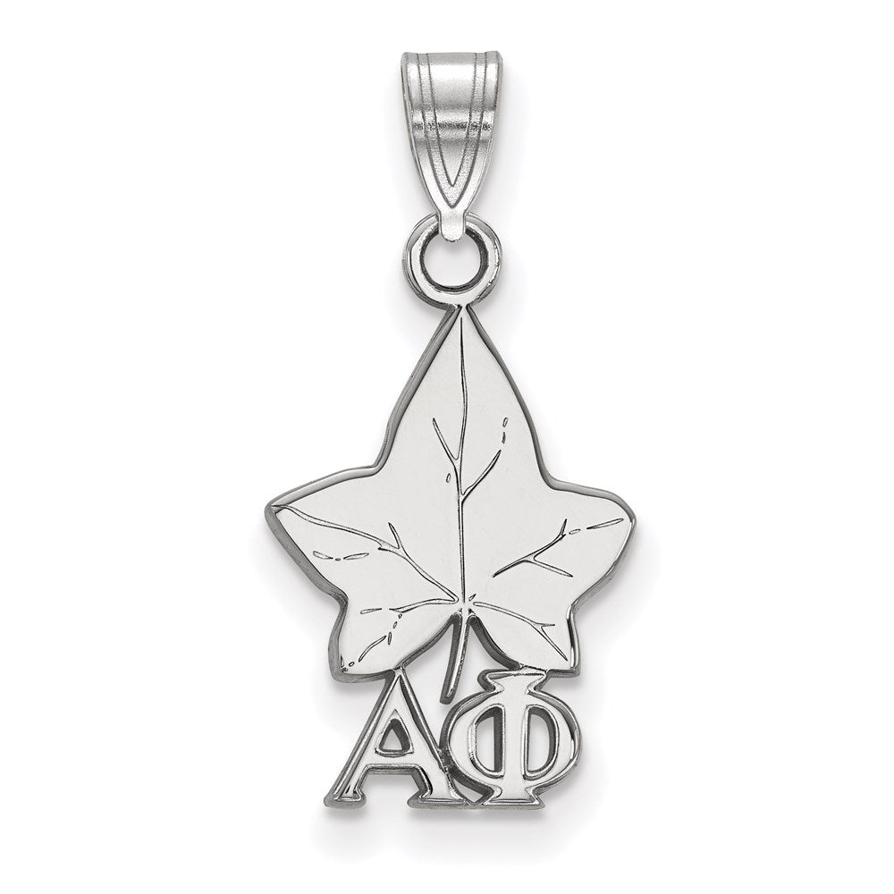 Sterlingsilber Rhodiniert Logoart Alpha Phi Sorority Symbol Klein Anhänger