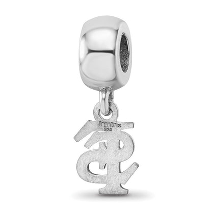 Sterlingsilber Rhodiniert Logoart Florida State University Xs Hängend Perle
