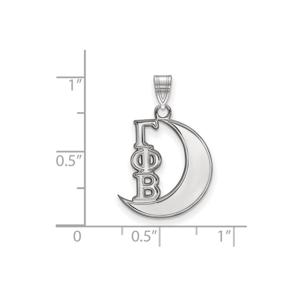 Sterlingsilber Rhodiniert Logoart Gamma Phi Beta Sorority Symbol Klein Anhänger