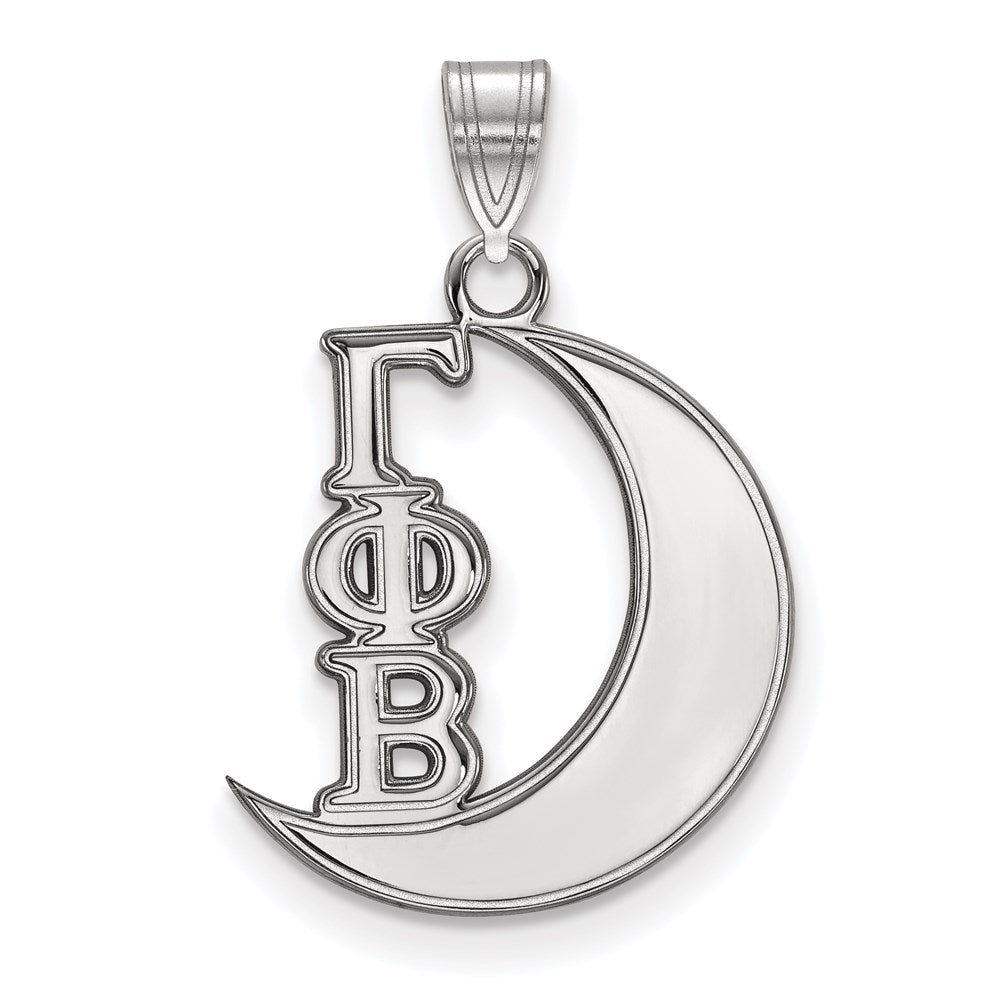Sterlingsilber Rhodiniert Logoart Gamma Phi Beta Sorority Symbol Klein Anhänger