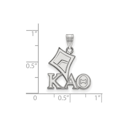 Sterlingsilber Rhodiniert Logoart Kappa Alpha Theta Sorority Symbol Klein Anhänger