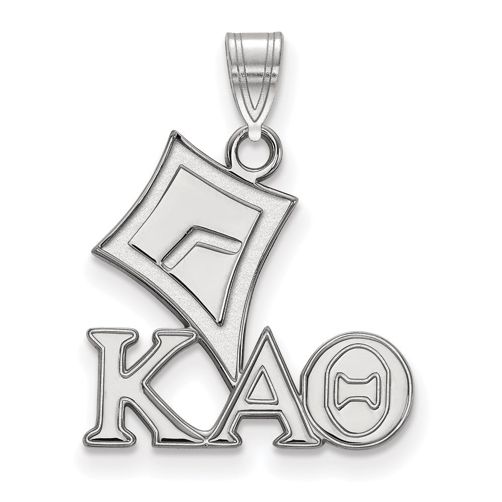 Sterlingsilber Rhodiniert Logoart Kappa Alpha Theta Sorority Symbol Klein Anhänger