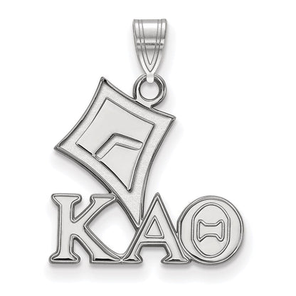 Sterlingsilber Rhodiniert Logoart Kappa Alpha Theta Sorority Symbol Klein Anhänger