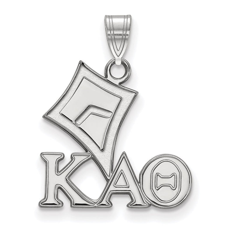 Sterlingsilber Rhodiniert Logoart Kappa Alpha Theta Sorority Symbol Klein Anhänger