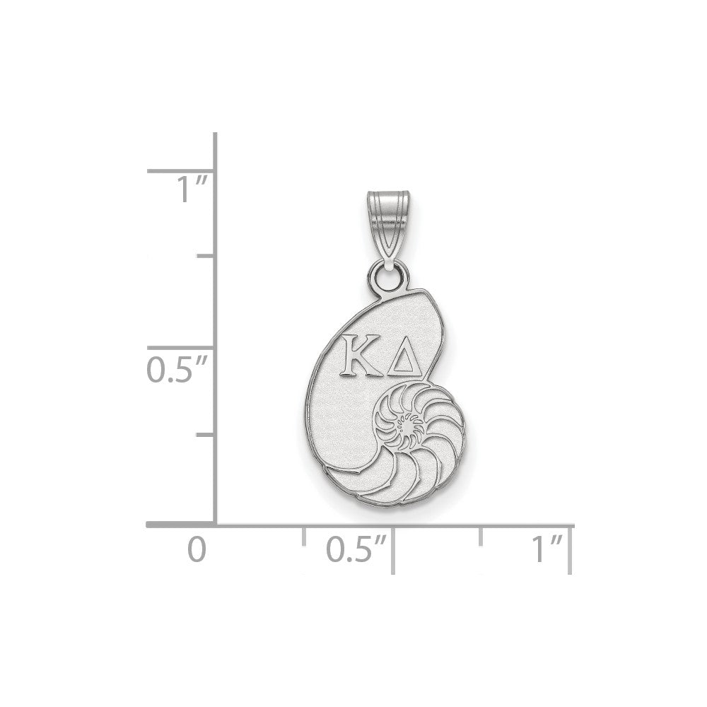 Sterlingsilber Rhodiniert Logoart Kappa Delta Sorority Symbol Klein Anhänger