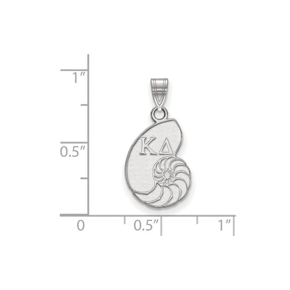 Sterlingsilber Rhodiniert Logoart Kappa Delta Sorority Symbol Klein Anhänger