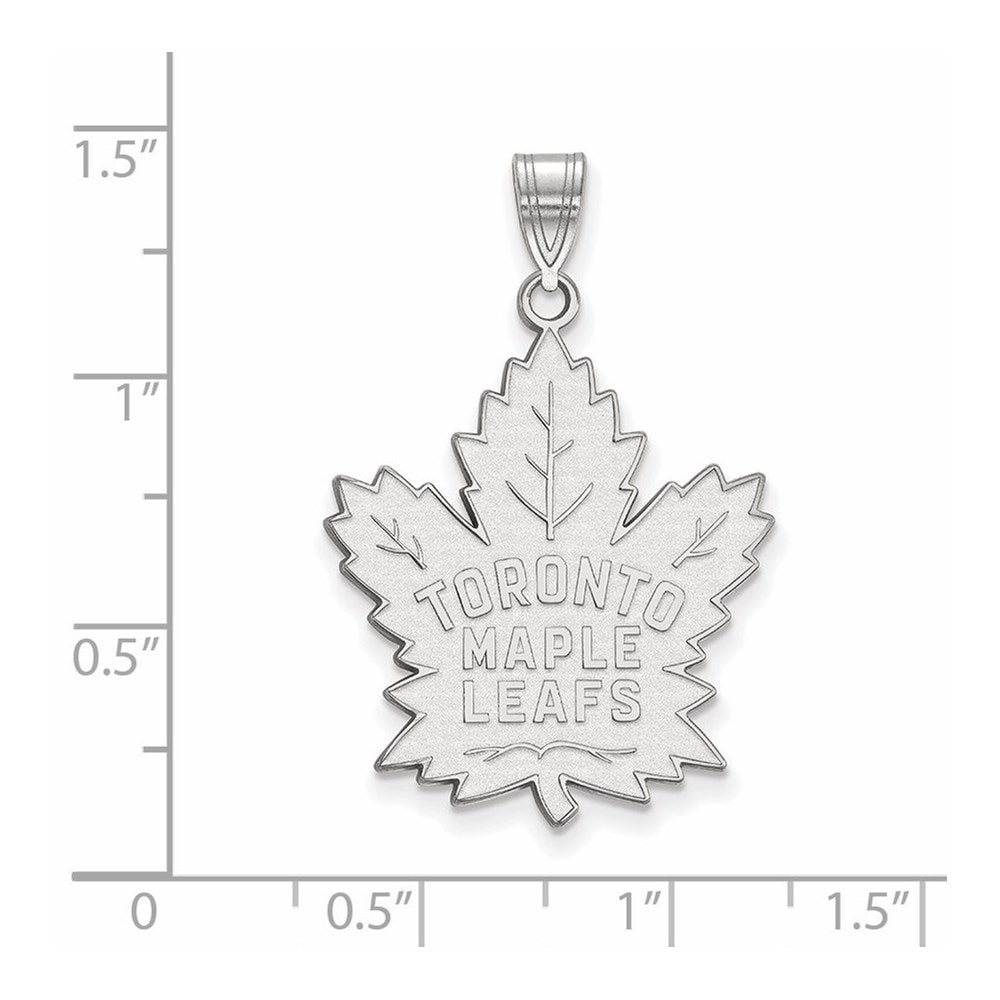 Sterlingsilber Rhodiniert Nhl Logoart Toronto Maple Leafs Extra Groß Anhänger