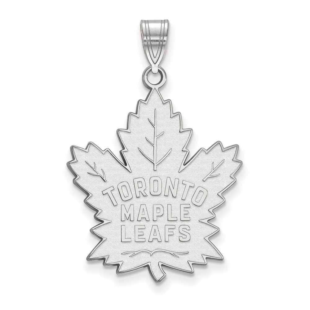 Sterlingsilber Rhodiniert Nhl Logoart Toronto Maple Leafs Extra Groß Anhänger