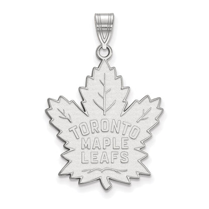Sterlingsilber Rhodiniert Nhl Logoart Toronto Maple Leafs Extra Groß Anhänger
