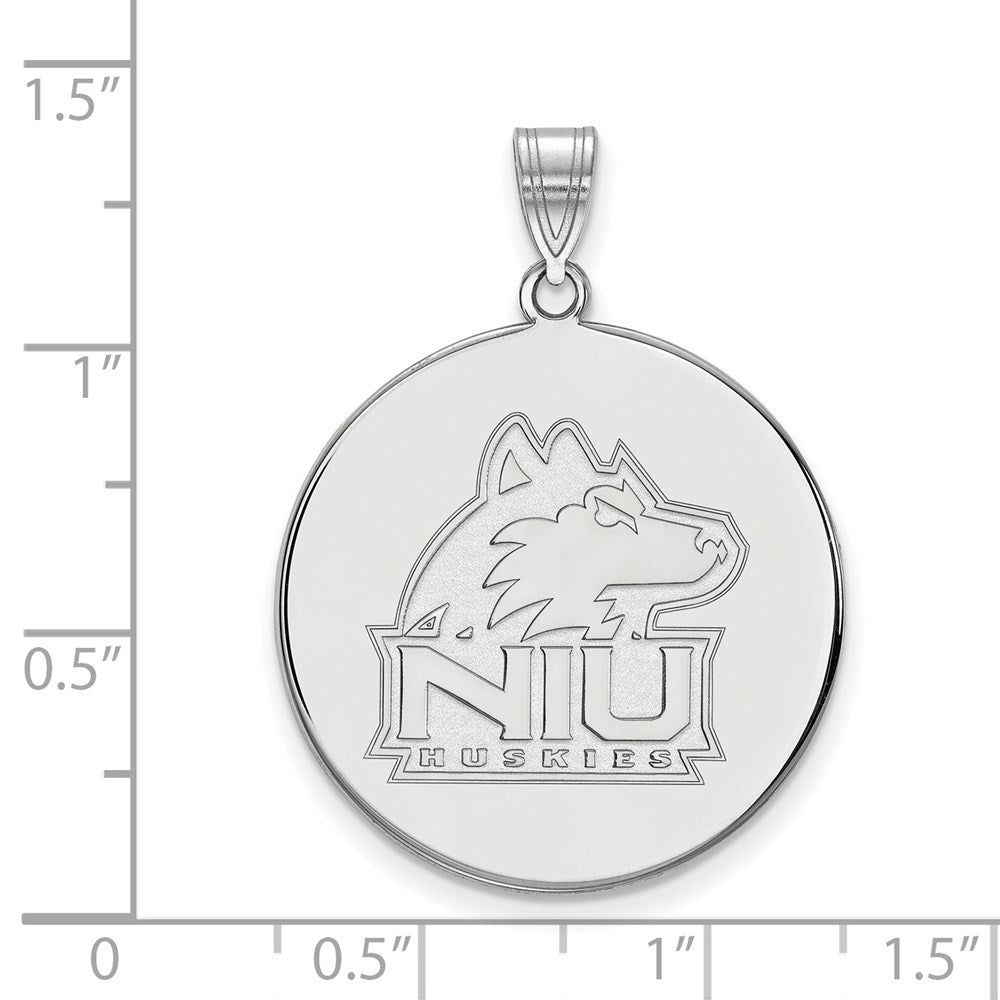 10K Weißgold Logoart Northern Illinois University N I U Huskies Extra Groß Plättchen Anhänger
