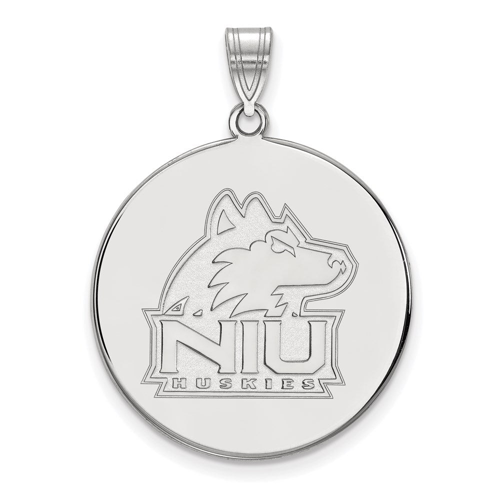 10K Weißgold Logoart Northern Illinois University N I U Huskies Extra Groß Plättchen Anhänger