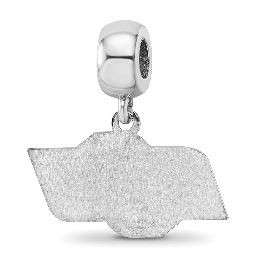Sterlingsilber Rhodiniert Logoart Oklahoma State U. Klein Hängend Perle