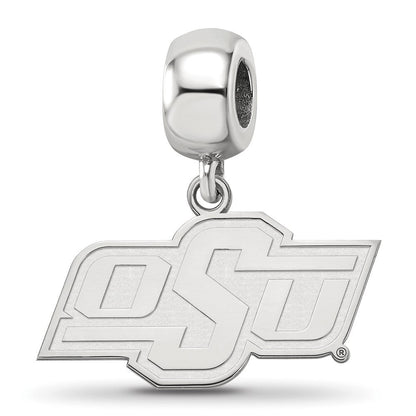 Sterlingsilber Rhodiniert Logoart Oklahoma State U. Klein Hängend Perle