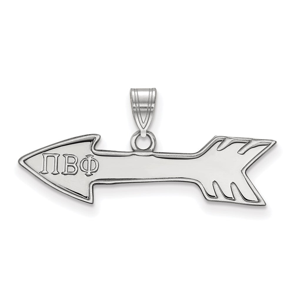 Sterlingsilber Rhodiniert Logoart Pi Beta Phi Sorority Symbol Klein Anhänger