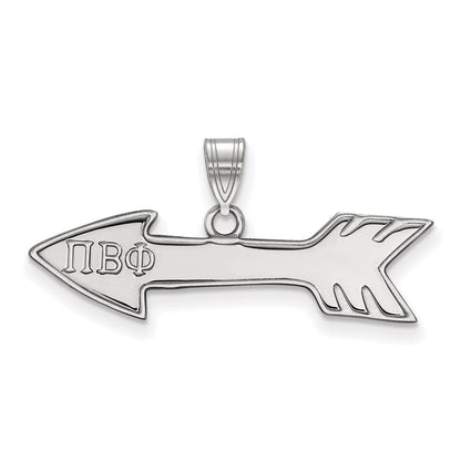 Sterlingsilber Rhodiniert Logoart Pi Beta Phi Sorority Symbol Klein Anhänger