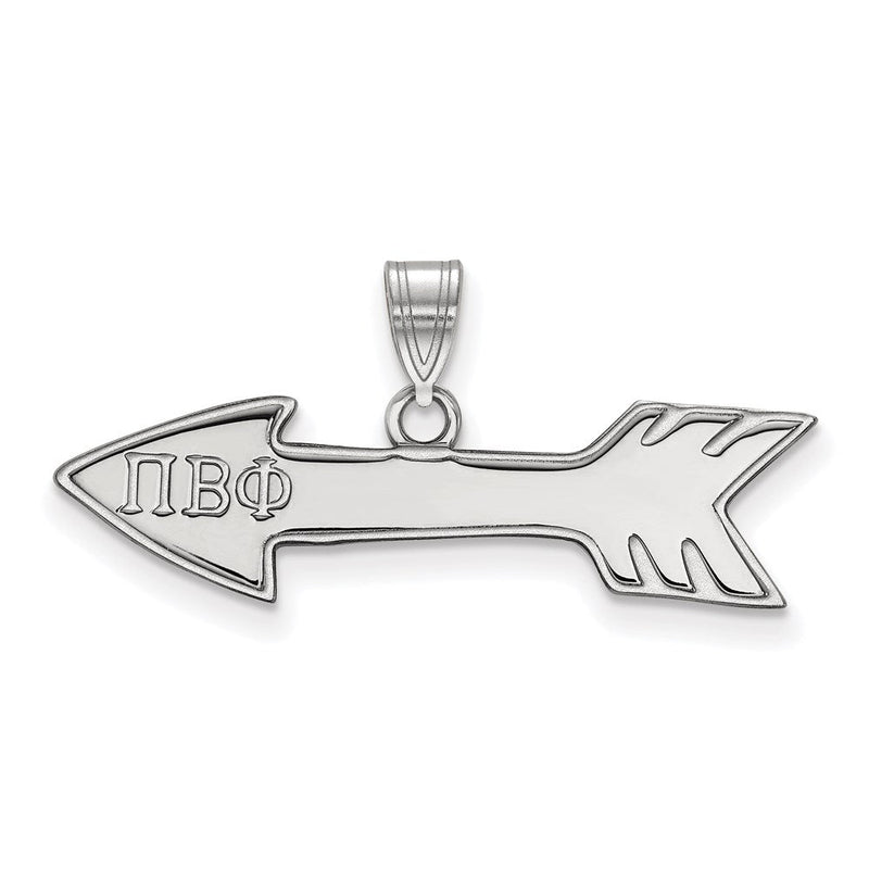 Sterlingsilber Rhodiniert Logoart Pi Beta Phi Sorority Symbol Klein Anhänger