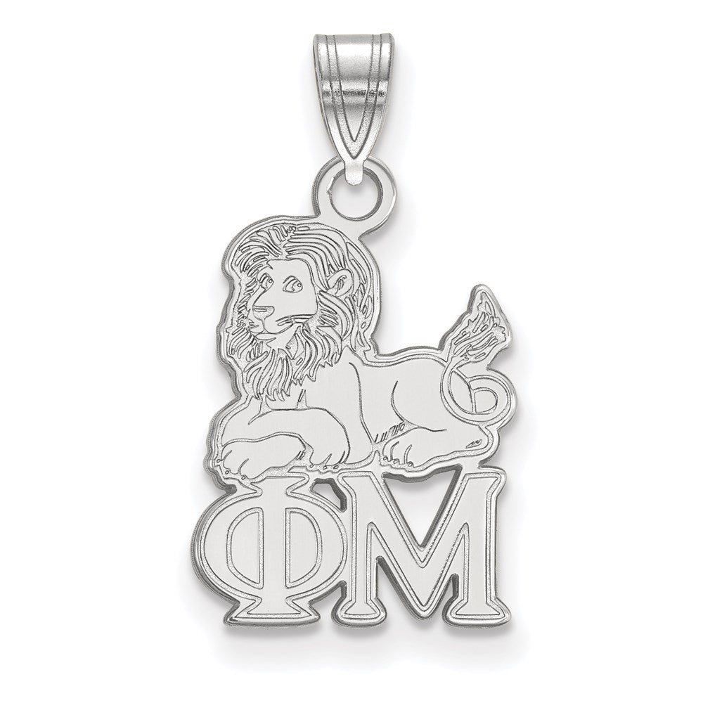 Sterlingsilber Rhodiniert Logoart Phi Mu Sorority Symbol Klein Anhänger