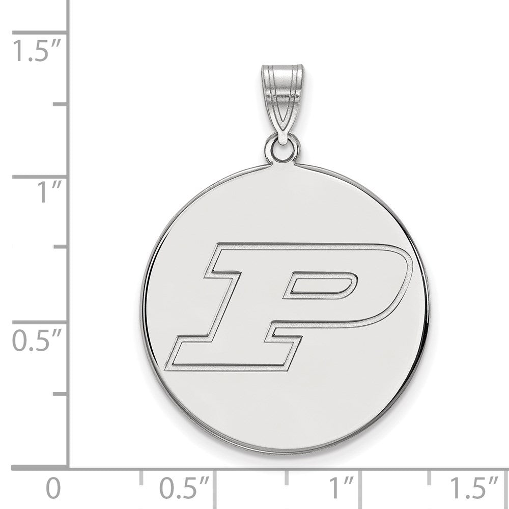 Sterlingsilber Rhodiniert Logoart Purdue University Buchstabe P Extra Groß Plättchen Anhänger