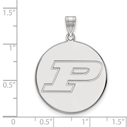 Sterlingsilber Rhodiniert Logoart Purdue University Buchstabe P Extra Groß Plättchen Anhänger