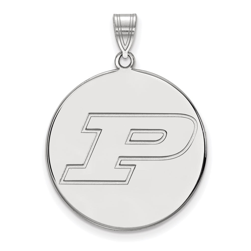 Sterlingsilber Rhodiniert Logoart Purdue University Buchstabe P Extra Groß Plättchen Anhänger