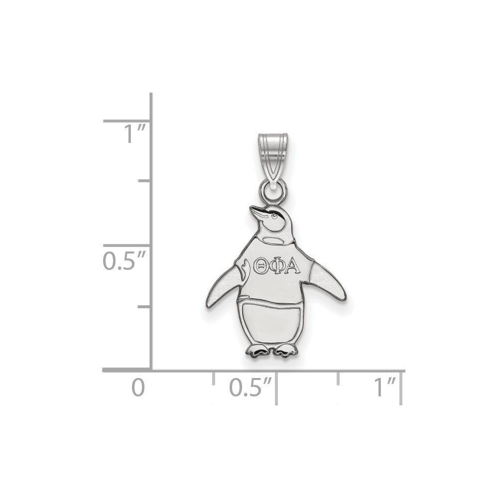 Sterlingsilber Rhodiniert Logoart Theta Phi Alpha Sorority Symbol Klein Anhänger