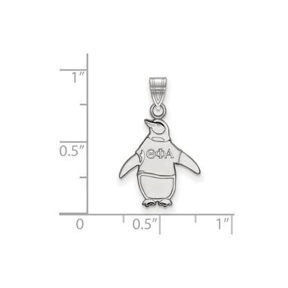 Sterlingsilber Rhodiniert Logoart Theta Phi Alpha Sorority Symbol Klein Anhänger