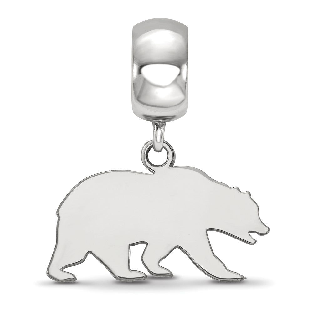 Sterlingsilber Rhodiniert Logoart U. Of Calif. Berkeley Bär Hängend Perle