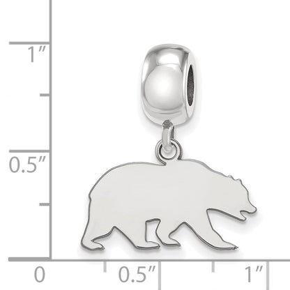Sterlingsilber Rhodiniert Logoart U. Of Calif. Berkeley Bär Hängend Perle