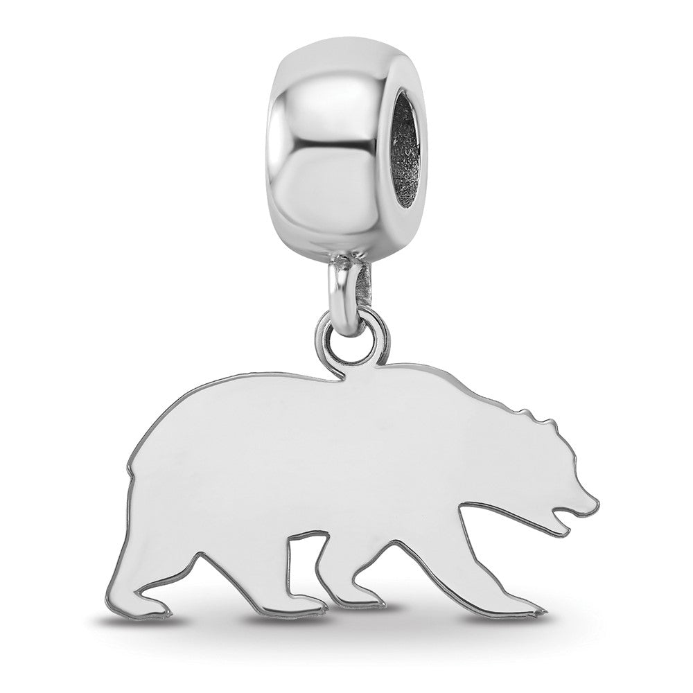 Sterlingsilber Rhodiniert Logoart U. Of Calif. Berkeley Bär Hängend Perle