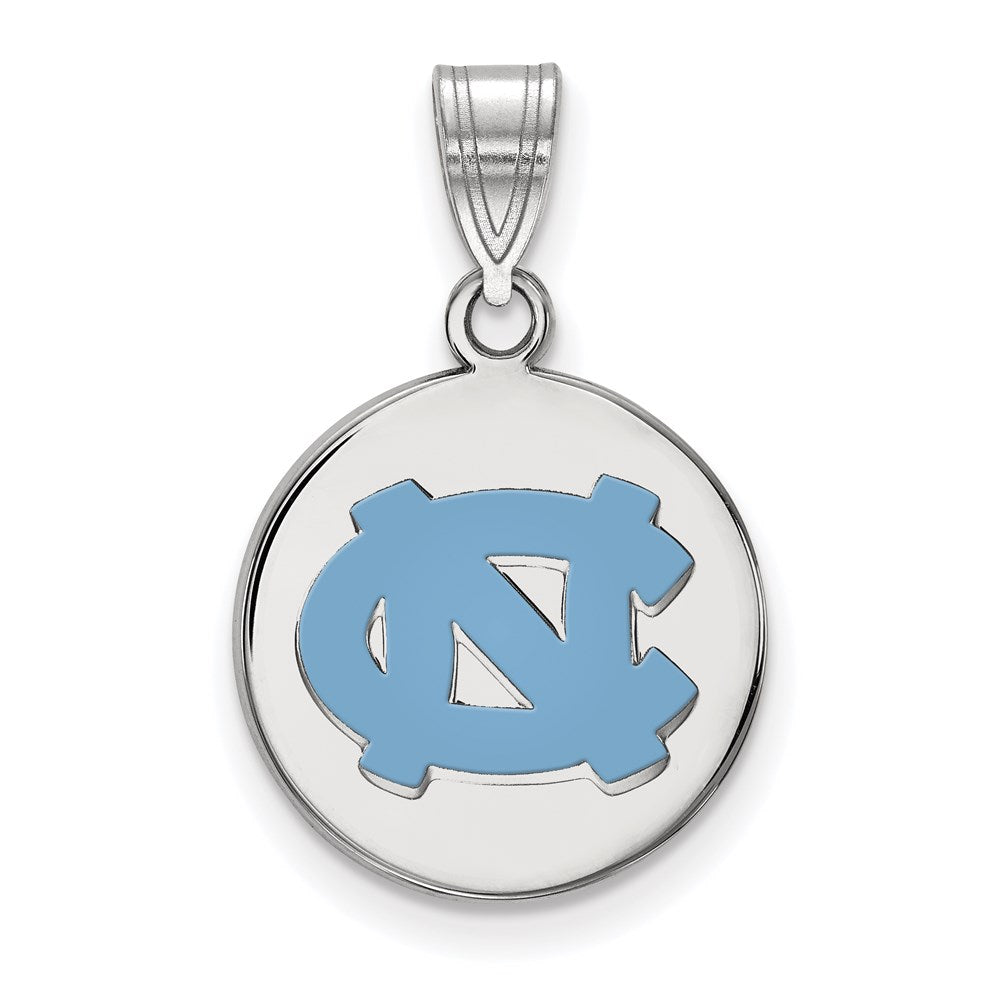 Sterlingsilber Rhodiniert Logoart University Of North Carolina N C Mittel Emailliert Plättchen Anhänger