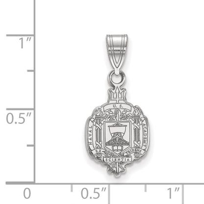 Sterlingsilber Rhodiniert Logoart Us Naval Akademie Mittel Wappen Anhänger