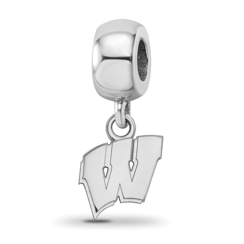 Sterlingsilber Rhodiniert Logoart University Of Wisconsin Xs Hängend Perle