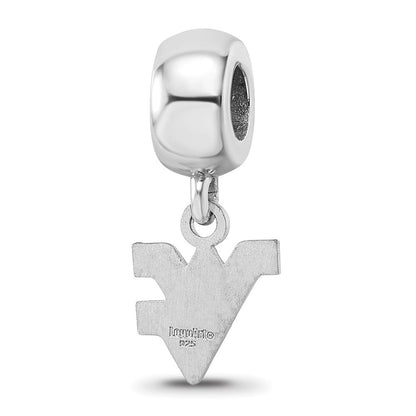 Sterlingsilber Rhodiniert Logoart West Virginia Universität. Xs Hängend Perle