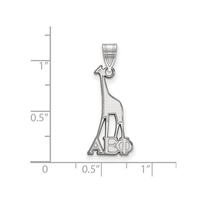 Sterlingsilber Rhodiniert Logoart Alpha Epsilon Phi Sorority Symbol Mittel Anhänger