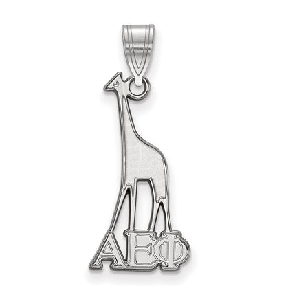 Sterlingsilber Rhodiniert Logoart Alpha Epsilon Phi Sorority Symbol Mittel Anhänger
