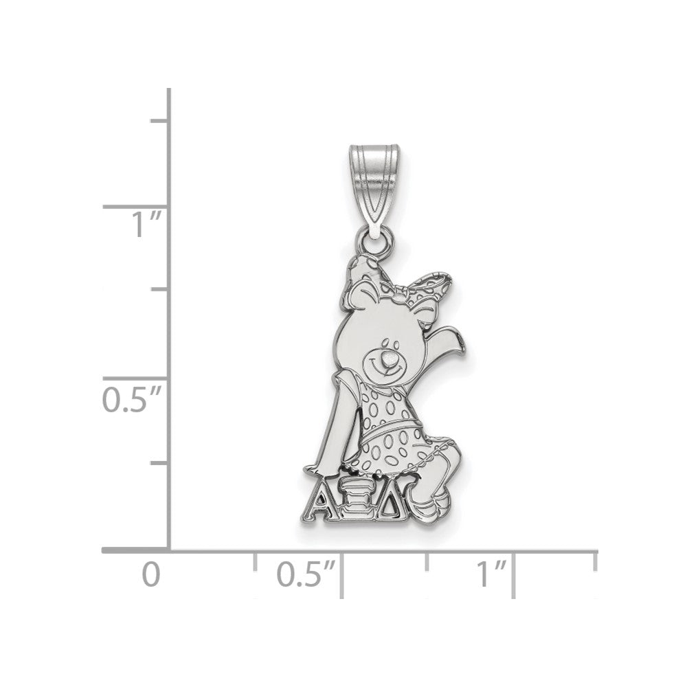 Sterlingsilber Rhodiniert Logoart Alpha Xi Delta Sorority Symbol Mittel Anhänger