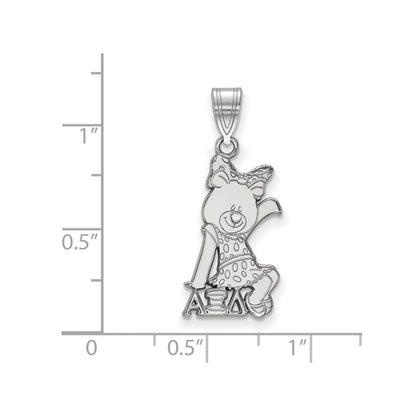 Sterlingsilber Rhodiniert Logoart Alpha Xi Delta Sorority Symbol Mittel Anhänger