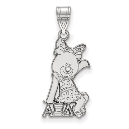Sterlingsilber Rhodiniert Logoart Alpha Xi Delta Sorority Symbol Mittel Anhänger