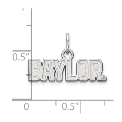 Sterlingsilber Rhodiniert Logoart Baylor University Extra Klein Anhänger
