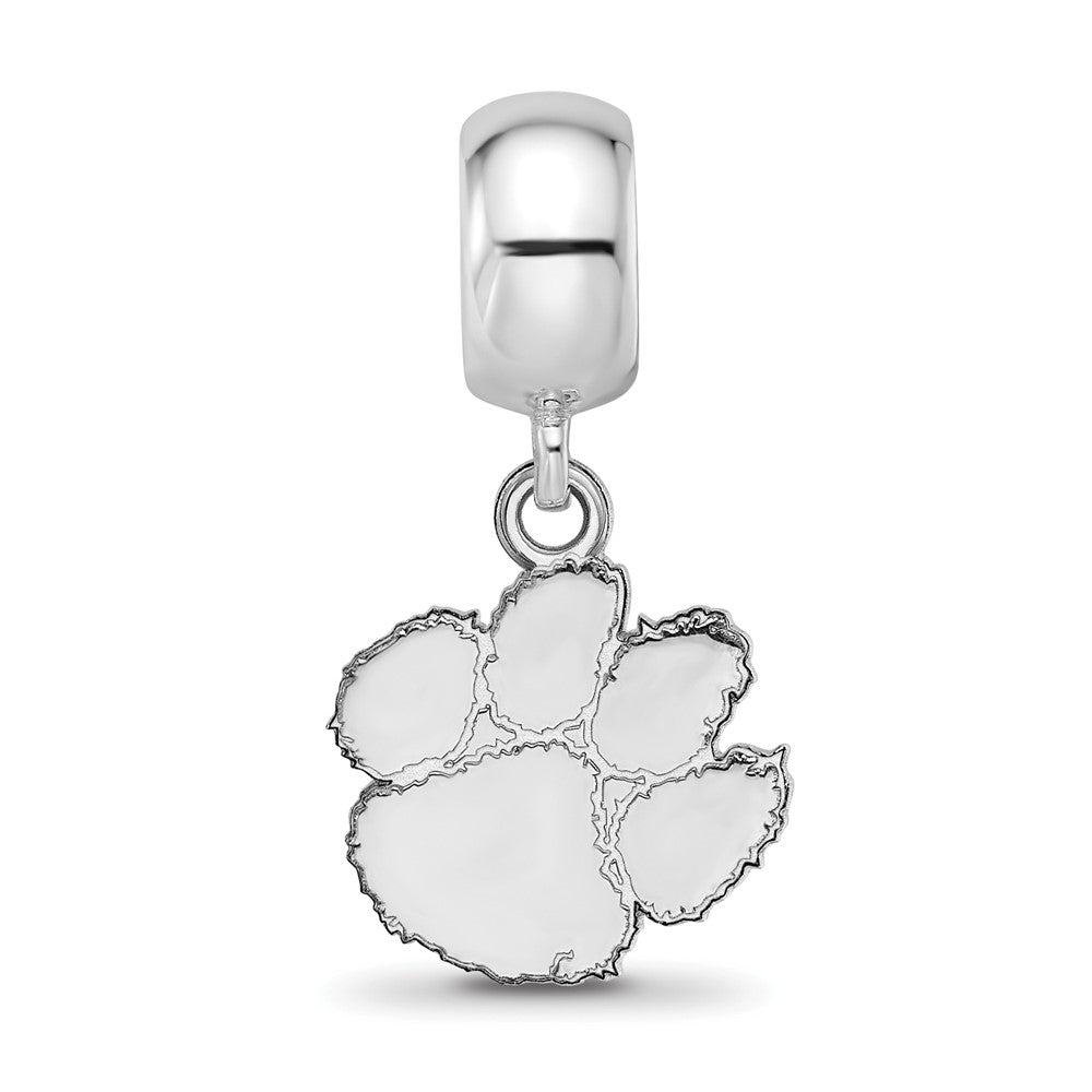 Sterlingsilber Rhodiniert Logoart Clemson University Sm Hängend Perle