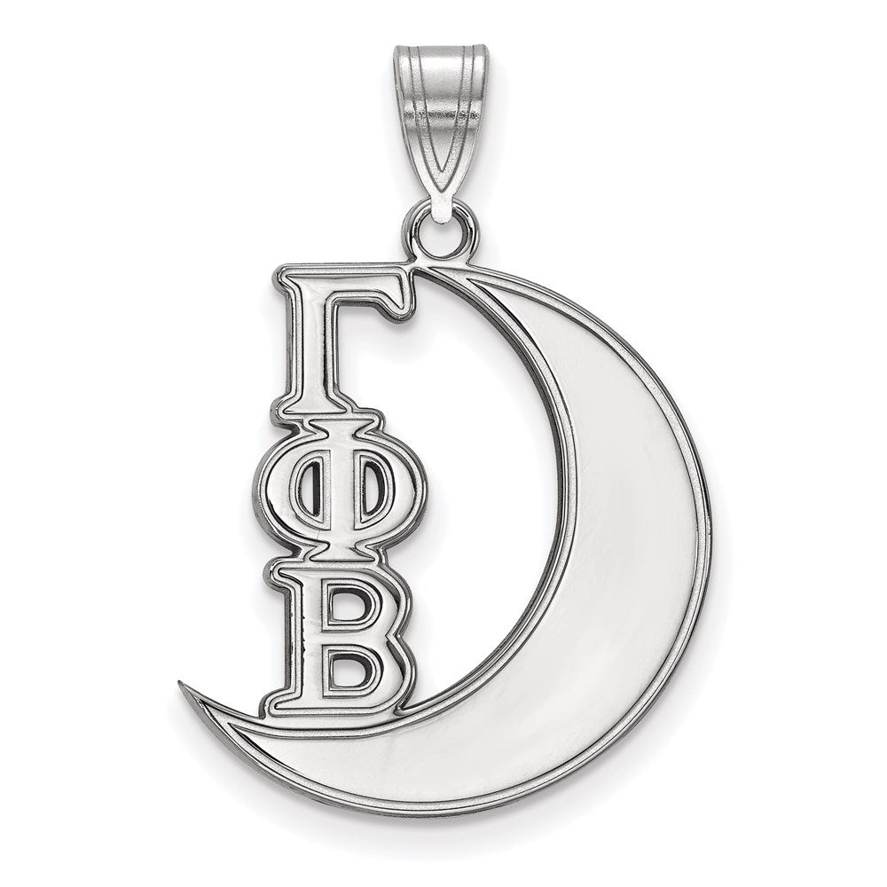 Sterlingsilber Rhodiniert Logoart Gamma Phi Beta Sorority Symbol Mittel Anhänger