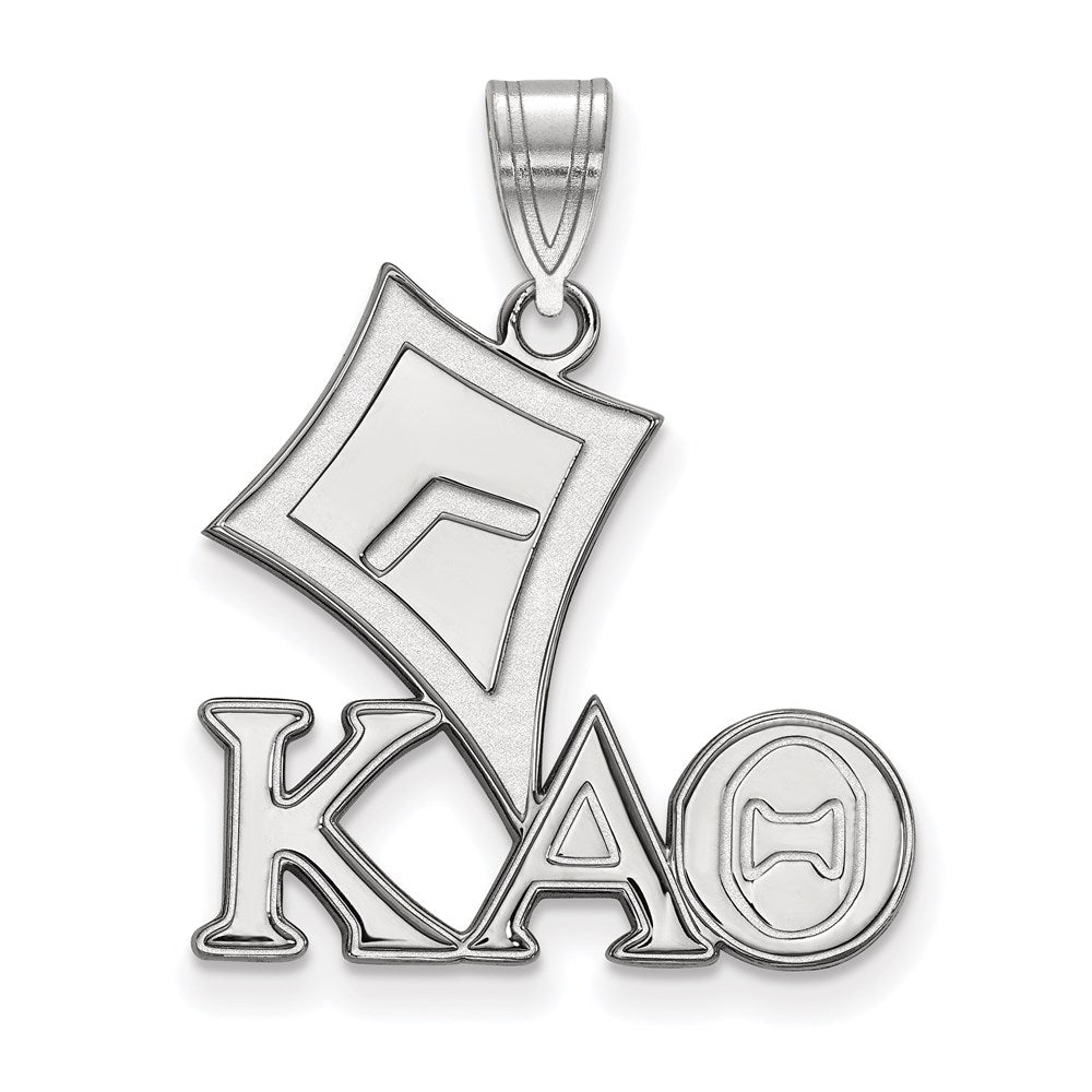 Sterlingsilber Rhodiniert Logoart Kappa Alpha Theta Sorority Symbol Mittel Anhänger