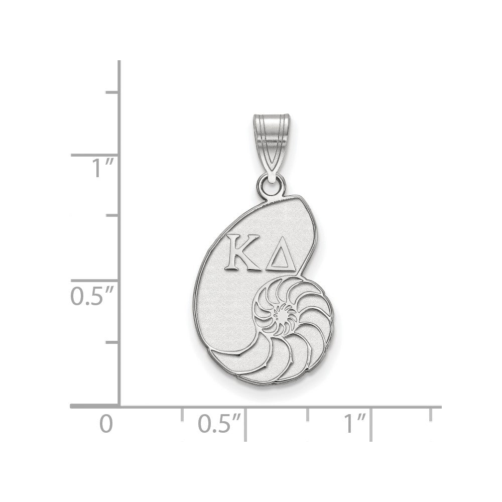 Sterlingsilber Rhodiniert Logoart Kappa Delta Sorority Symbol Mittel Anhänger