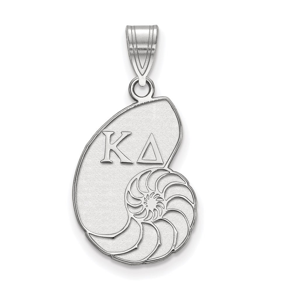 Sterlingsilber Rhodiniert Logoart Kappa Delta Sorority Symbol Mittel Anhänger