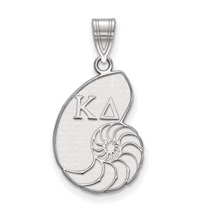 Sterlingsilber Rhodiniert Logoart Kappa Delta Sorority Symbol Mittel Anhänger