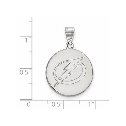 10K Weißgold Nhl Logoart Tampa Bay Blitz Groß Plättchen Anhänger